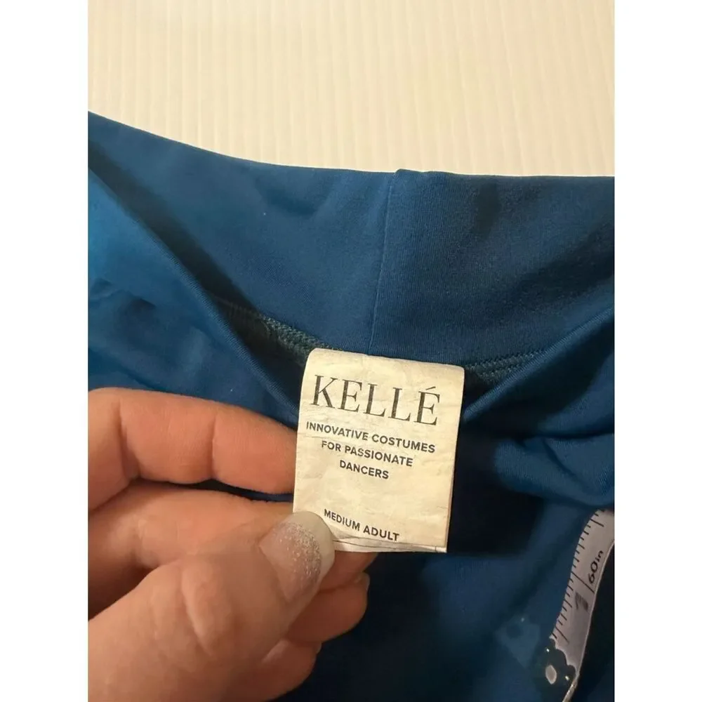 Kelle dance costume blue 2 piece babydoll dress RAINDROPS 8451 MA-Medium adult